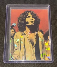 Jim Morrison The Doors Custom Art Refractor Holographic Foil Prizmatic Card