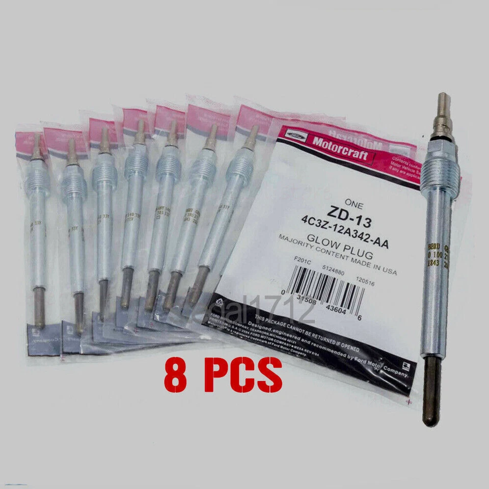 New For 04-10 Ford F250 6.0L Motorcraft ZD13 Glow Plug & Harness Powerstroke Kit - Изображение 4 из 4