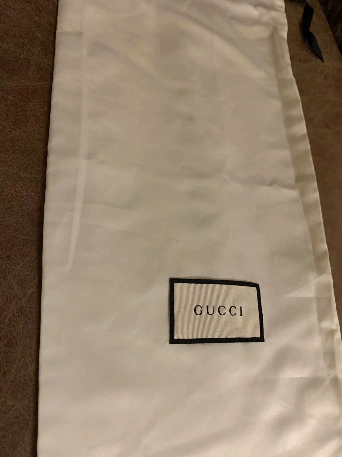Sac à poussière Gucci chaussures de voyage ceintures accessoires bijoux 17x8,5 authentique neuf avec étiquettes