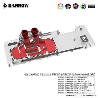 Barrow GPU Water Block For Colorful RTX 3090/3080 Advanced OC BS