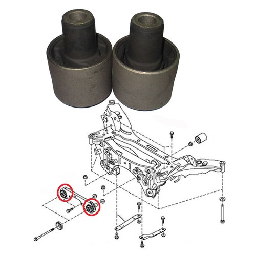 silentblocs support différentiel arrière pour Renault Koleos, Captur, Duster - Photo 1/3