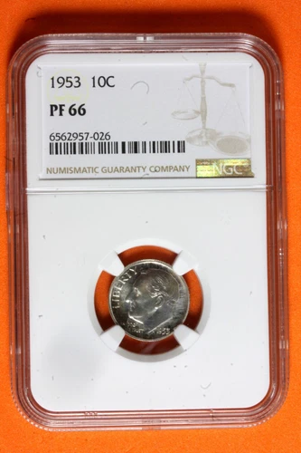 1953 NGC PF66 Roosevelt Dime #B40665
