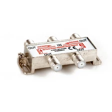 4-Way Coaxial Cable Splitter, 2.5 GHz 5-2500 MHz, HDTV, RG6 Compatible