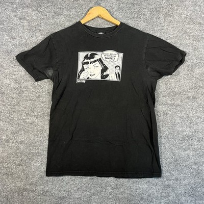 Vintage Y2K Thrasher Why Can't My Boyfriend Skate Black Size Medium Grunge Emo
