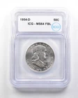1954-D Franklin Half Dollar MS64 FBL ICG *1733