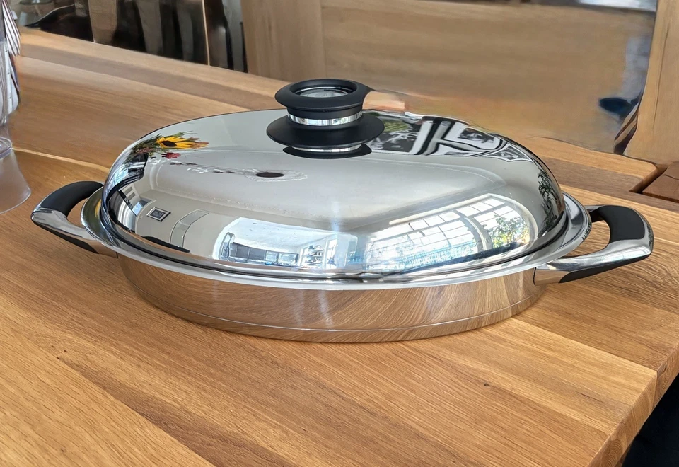 AMC Bräter Induktionsfähig, Hochraumdeckel, 3,5 Liter