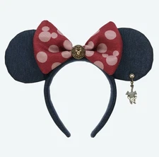 Tokyo Disney Resort 2025 Western Wear Denim Headband Ear Minnie Japan 【US STOCK】