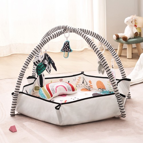 VEVOR Tapis d'Éveil Bébé de Jeu d'Activité avec Jouets Sensoriels 1060 x 1060 mm - Photo 8/12