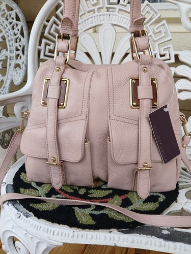 ELLIOTT LUCCA Gisella Soft Pink Leather Large Satchel Bag Purse NEW MSRP $260