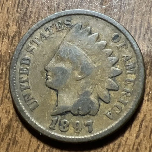 1897 Indian Head Cent Penny   "Actual Coin Pictured"