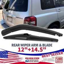 Rear Wiper Blade and Arm For 2001-2007 Toyota Highlander black Windshield Wiper