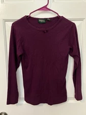 Vintage Y2K American Eagle Womens Thermal Shirt Size M Maroon Purple