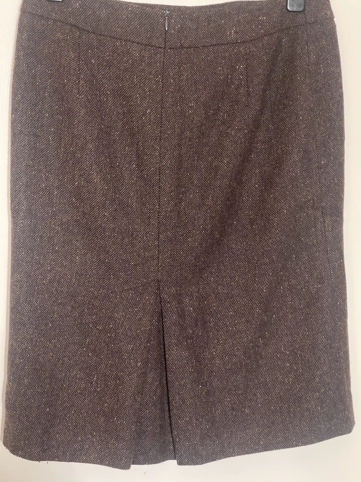 PRE-LOVE  Vantage LAURA ASHLEY  Brown  Mixed Knee Length  Skirt women’s U.K-14” - Image 4 of 4