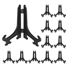 5" Acrylic Plate Stands for Display Stand Plate Holder Black 12Pcs