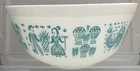 Vintage Pyrex Mixing Bowl #403 Amish Butterprint Turquoise White 2 1/2 Quart