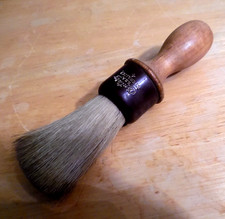 VINTAGE CENTURY #4 STERILIZED BARBERS NECK BRUSH WITH WOOD HANDLE MADE IN USA