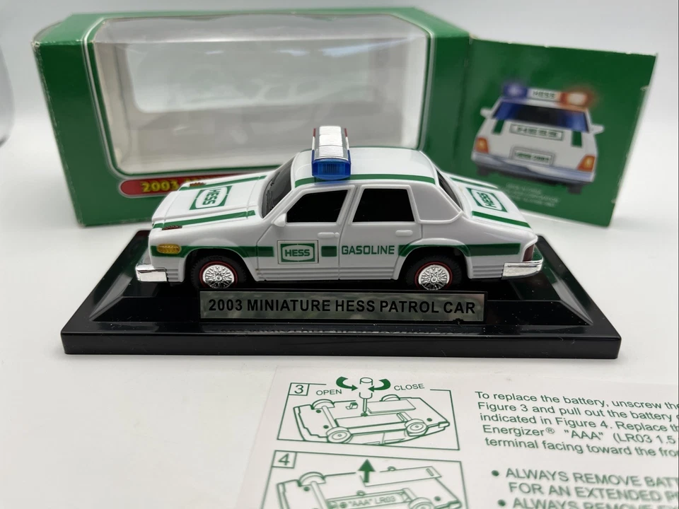 Vtg 2003 Hess Miniature Patrol Car - Police Car - Tested, Needs Repair to Work - Image 4 of 4