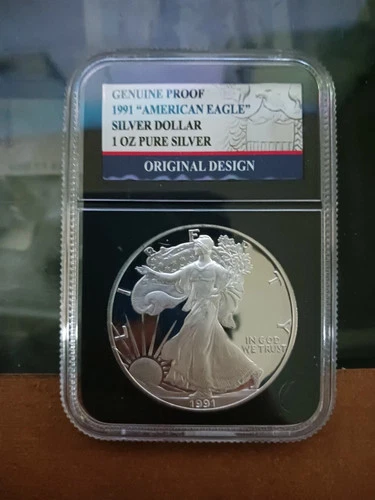 1991-S American Silver Eagle, Proof,