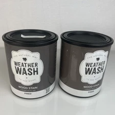 NEW  The Natural Way Weather Wash To Age Wood Stain Pine Finish (2) 1 Quart can 