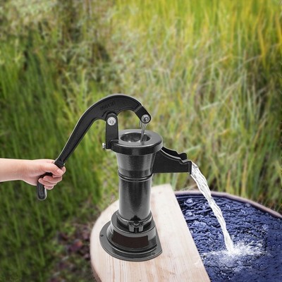 Durable Cast Iron Hand Well Pump with 25ft Lift Height, 5 Gallons per Minute
