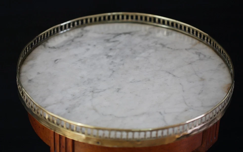 Petite table / guéridon bouillotte XIX / Small side table/pedestal table - Photo 4/4