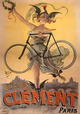 13564.Decor Poster.Home Interior design.Wall Art.Vintage Paris Clement Cycling