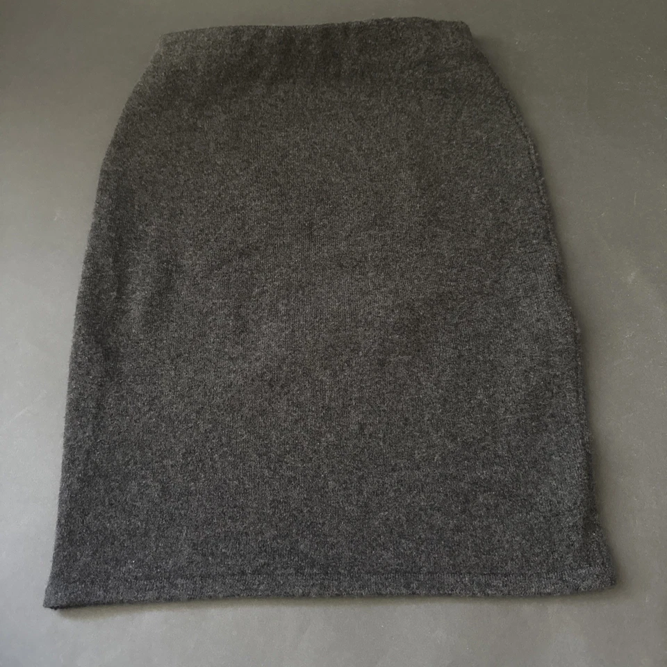 Donna Karan Bergdorf Goodman Soft Cashmere Skirt Dark Smoke Grey Size Small - Image 4 of 4
