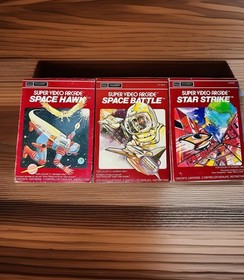 INTELLIVISION SEARS  LOT OF 3 SPACE BATTLE SPACE HAWK/STAR STRIKE CIB  TESTED