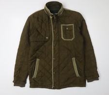 Mens UK Size M Nicholas Deakins Green Quilted Coat