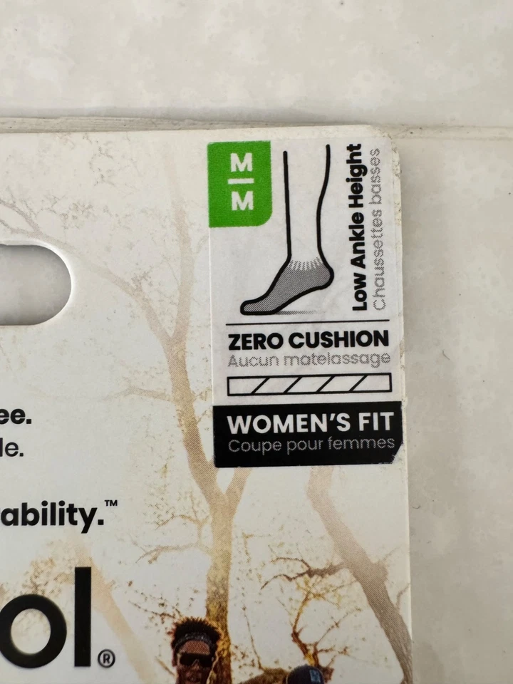 Smartwool Run Talla Mediana Mujer Baja Altura Tobillo Nuevo con Etiquetas Lana Merino Foto 3 de 4