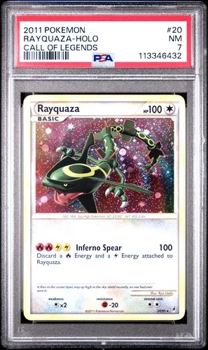 2011 POKEMON CALL OF LEGENDS RAYQUAZA #20 HOLO PSA 7 NM #113346432