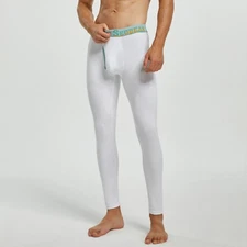 Mens Thermal Long Underwear Winter Long Johns Warm Pants Male Fleece Legging