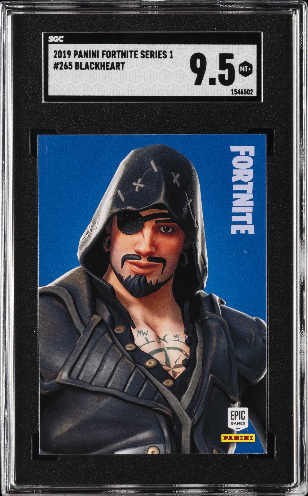 2019 PANINI FORTNITE SERIES 1 #265 BLACKHEART SGC 9.5