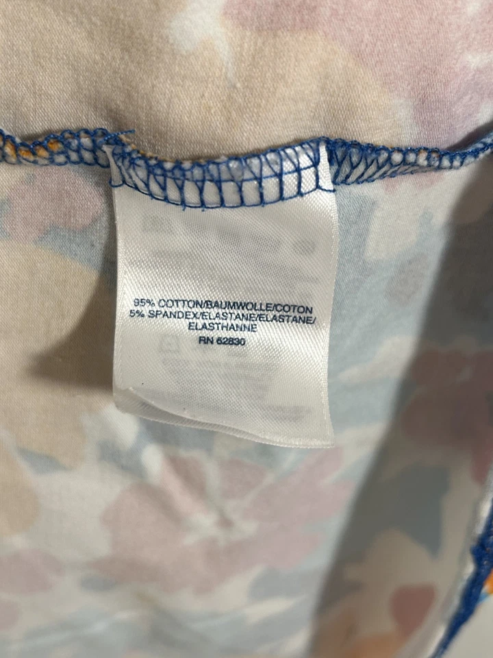 Lands End Ladies Tank Dress Plus Size 2X orange red blue Floral casual day - Imagem 2 de 4