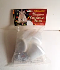 New Vintage The Beadery 3 ELEGANT CHRISTMAS BELLS sequin bead Kit