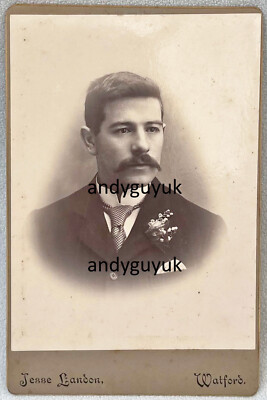 KABINETTKARTE SELTEN JESSE LANDON VON WATFORD ANTIKES FOTO MAIGLÖCKCHEN BLUME