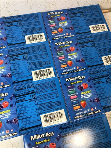 7 PACK * Mike and Ike BERRY BLAST Peach Blueberry Strawberry Chewy Candy - 5 oz - Picture 4 of 8