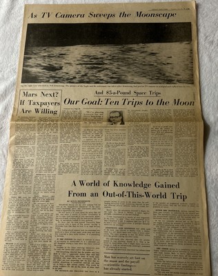 Detroit Free Press - 'Ten Trips To The Moon' July 22, 1969 - RARE!!!!!