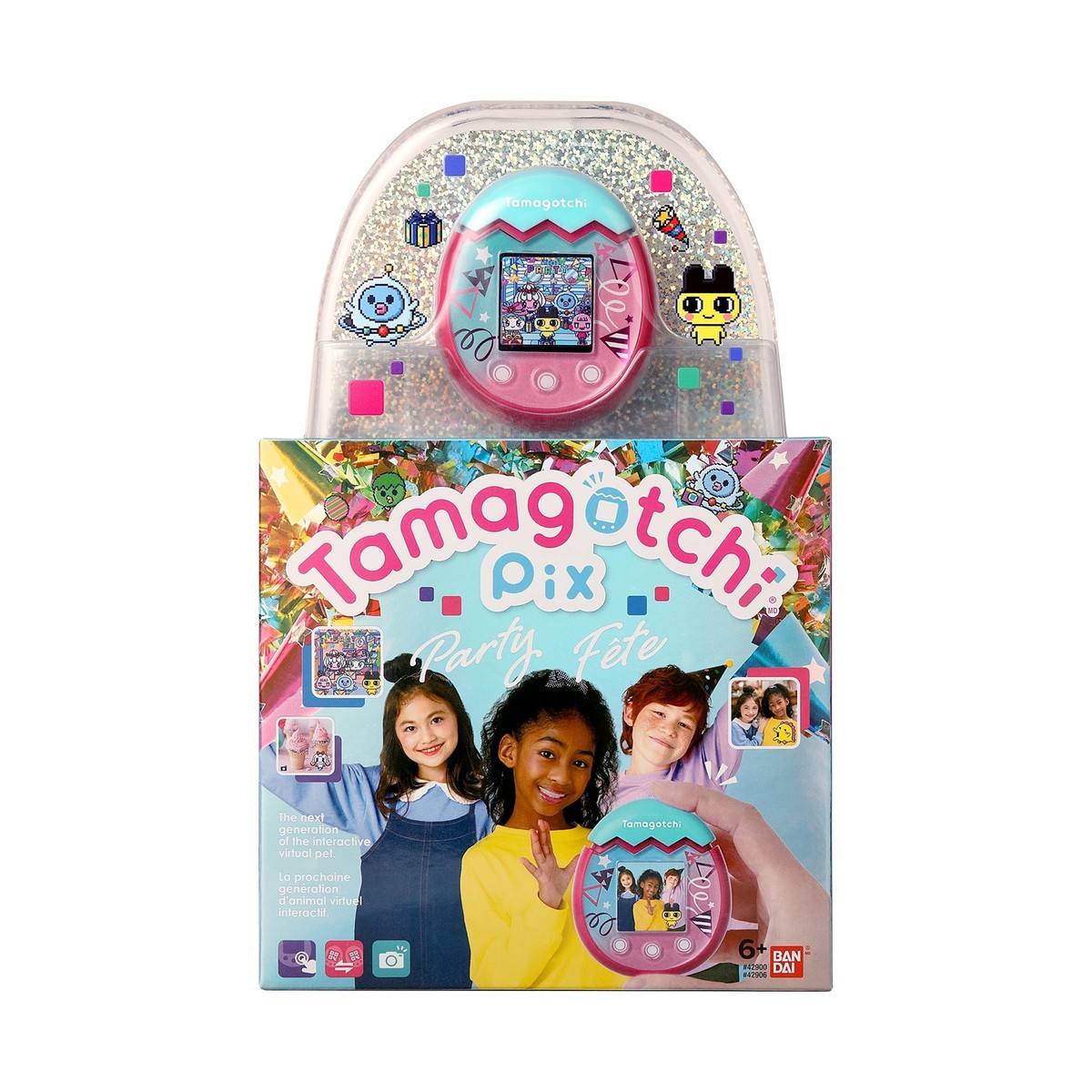 Tamagotchi Pix - Party (Confetti) (42906), Confetti (Pink