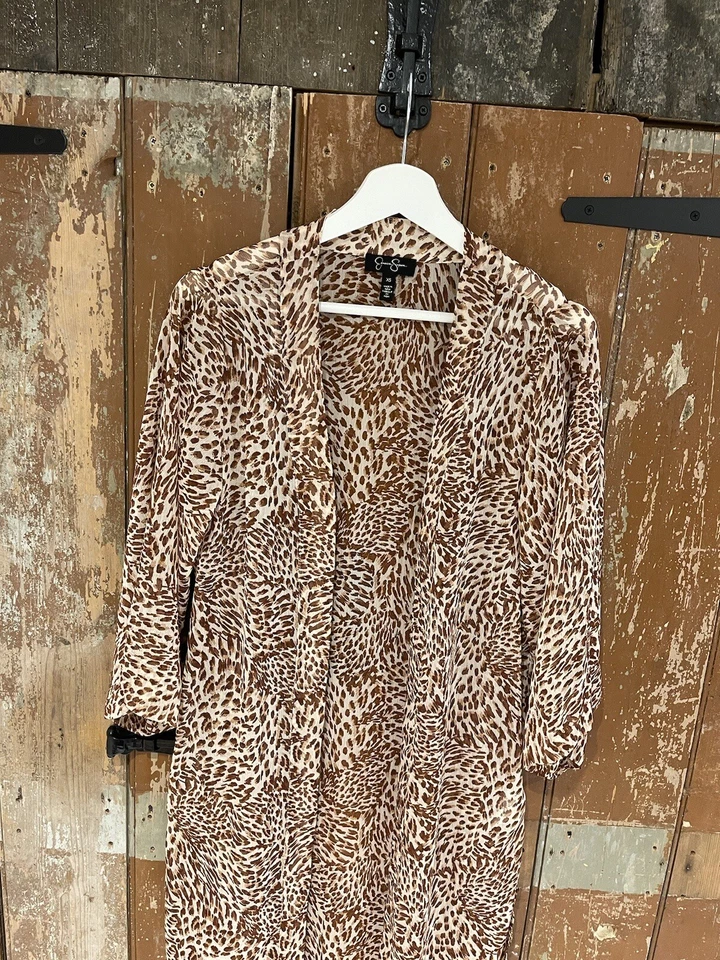 Ropa de noche Jessica Simpson con estampado de leopardo para mujer talla XS Foto 2 de 4