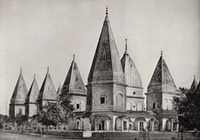1928 Original Print INDIA Hindu Temple Jammu Architecture Photo Art By HURLIMANN