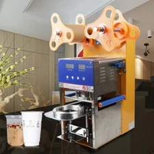 Semi Automatic Electric Sealing Machine Cup Sealer Boba Tea Coffee Cafe 400-600