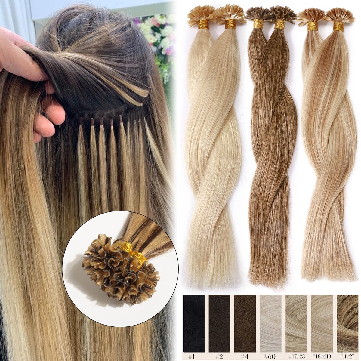 U tip keratin extensions U-Tip Keratin Bond Extension 20 main image 2