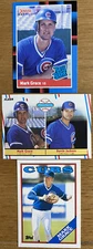 SALE!!!  1988 MARK GRACE 3-CARD ROOKIE LOT * FLEER * DONRUSS * TOPPS TRADED
