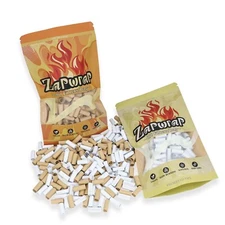 Natural+White Unrefined Pre-Rolled Filter Tips Rolling Paper - 400 Tips