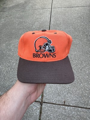 Puma y2k brown vintage hat Vintage Cleveland Browns hat cap strap back brown orange  main image 2