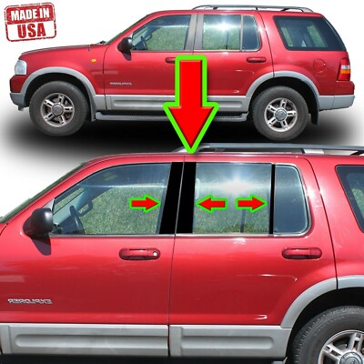 Black Pillar Trim for Ford Explorer/Aviator/Mountaineer 02-10 (+keyless) 6pc