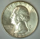 BU 1947 D Washington UNCIRCULATED Silver Quarter 25c US Coin Denver Mint Coin