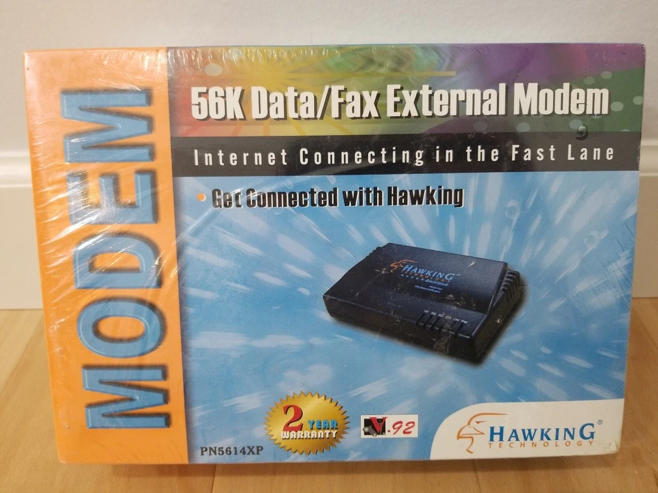 Hawking Technology  PN5614XP 56K External Data Fax Modem, NEW Sealed 2002 NIB - Image 3 of 4