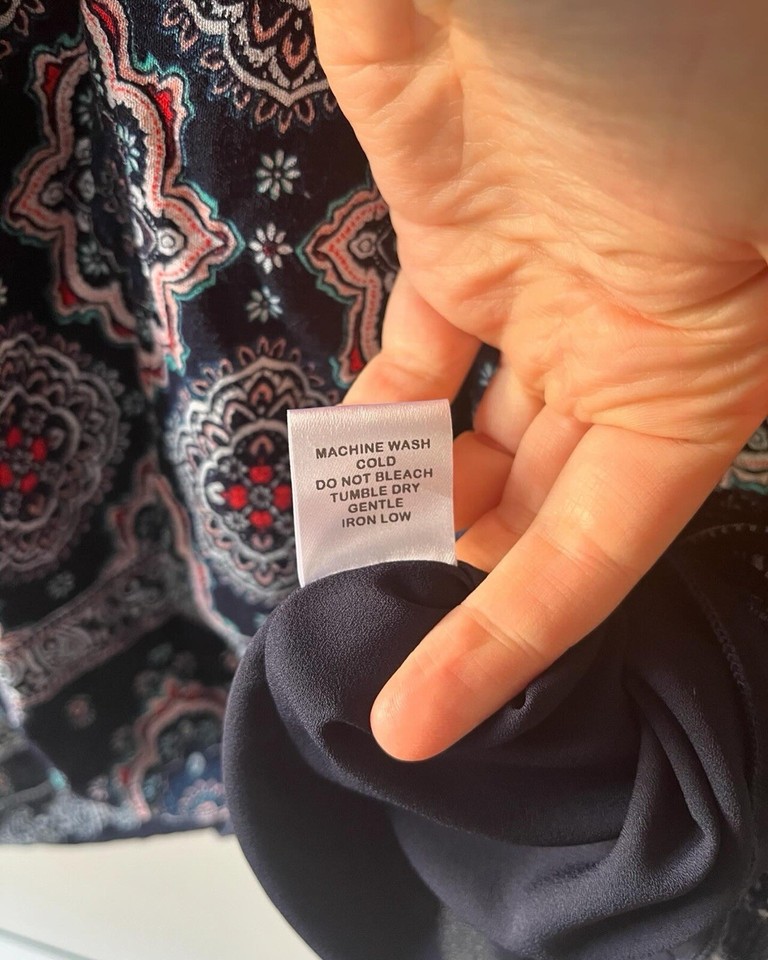 Gibson Latimer Dress Navy Dress Midi Size XL Short Sleeve VNeck